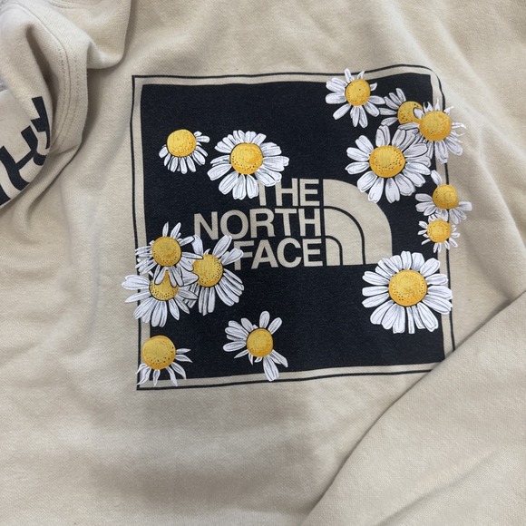 The North Face Daisy Beige Hoodie Sweatshirt Women's Medium - Picture 2 of 4